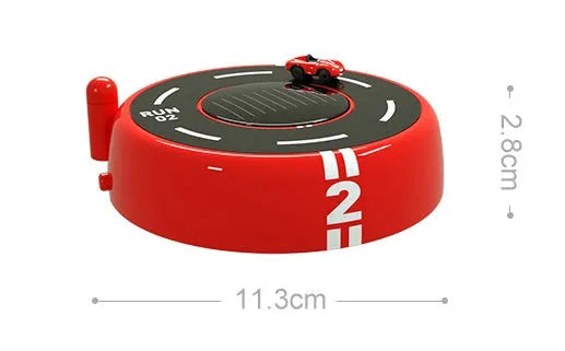 Round solar-powered car perfume decoration with light sense model in black, red, or white colours