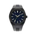 Men's business watch with frosted stainless steel case and luminous hands in silver colour option