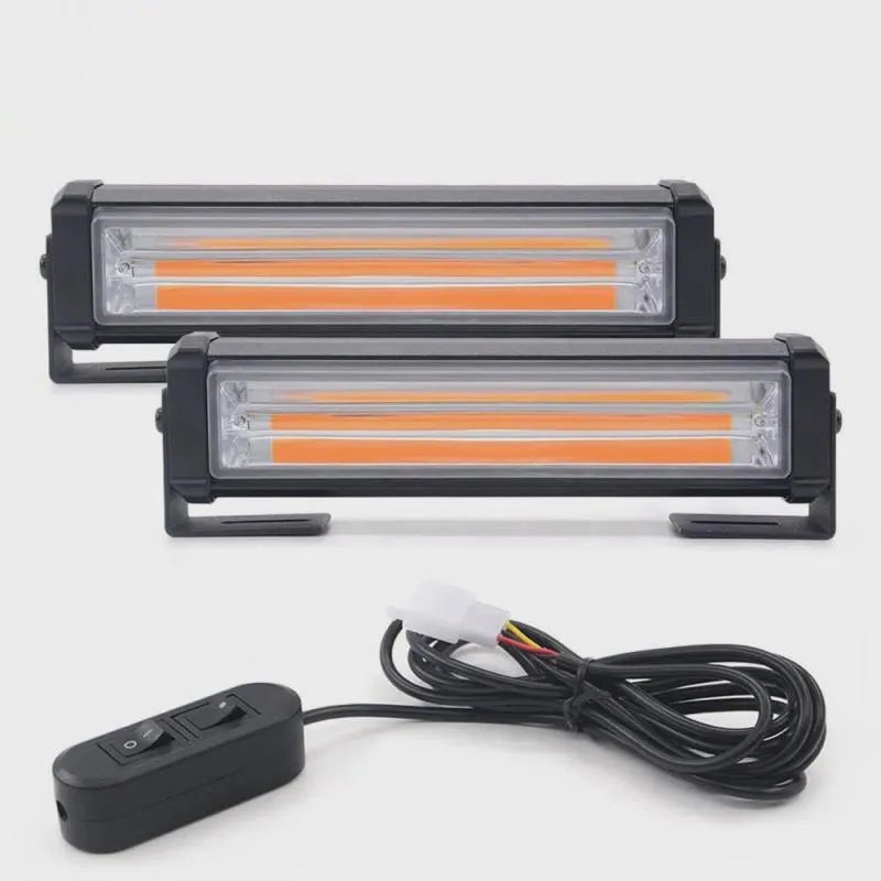 Yellow 208 model strobe warning light with aluminium alloy housing and COB LED light source