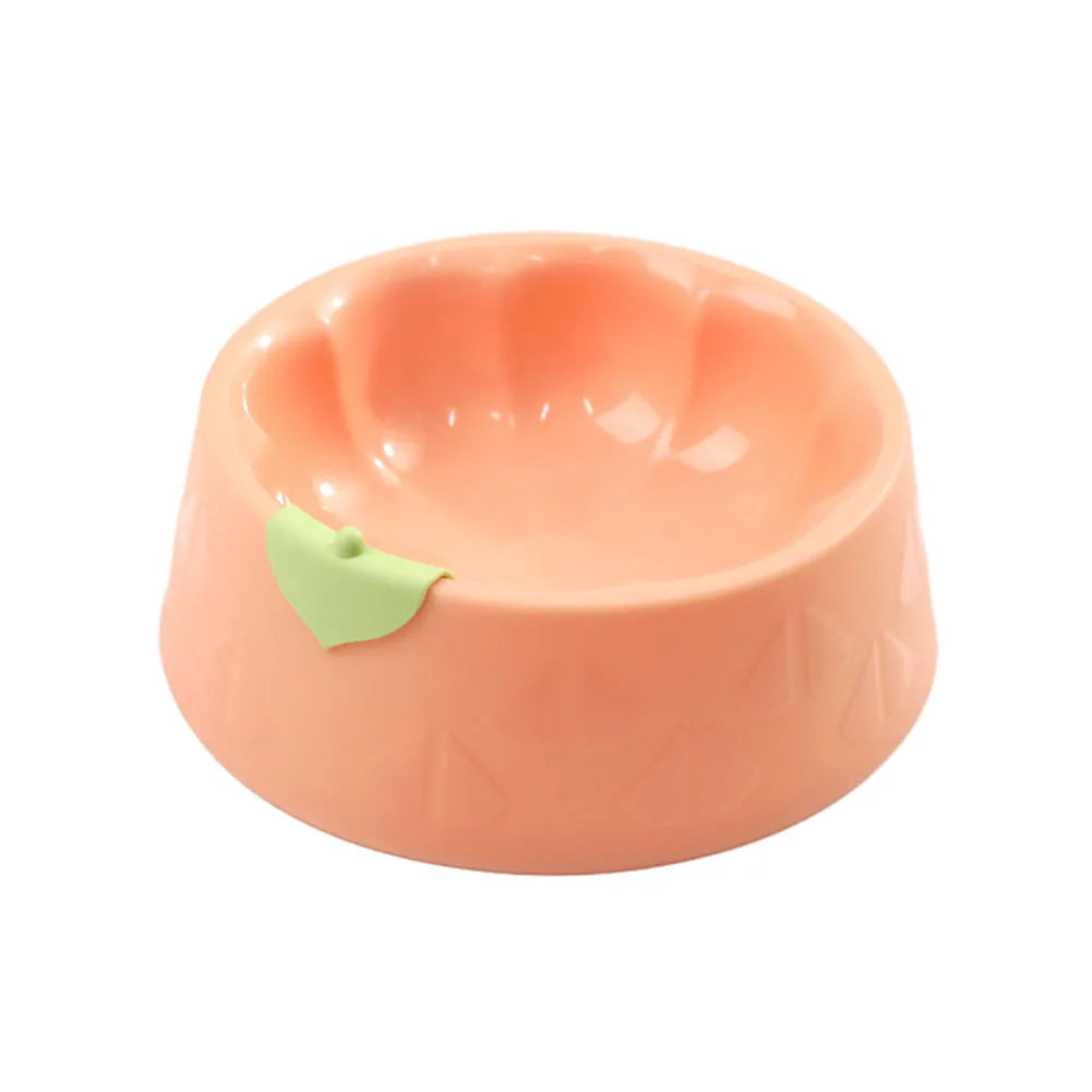Green plastic double bowl for dog and cat food and water with anti-tip base.