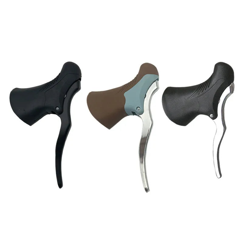 Pair of aluminum alloy road bicycle brake handles in black colour option