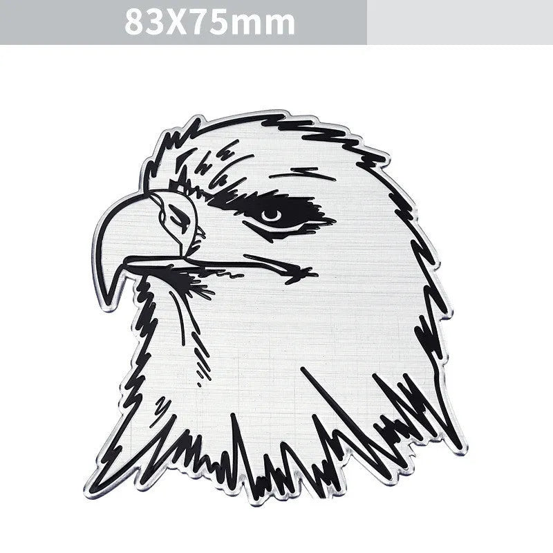 Aluminium car body sticker with animal motif designs for vehicle modification
