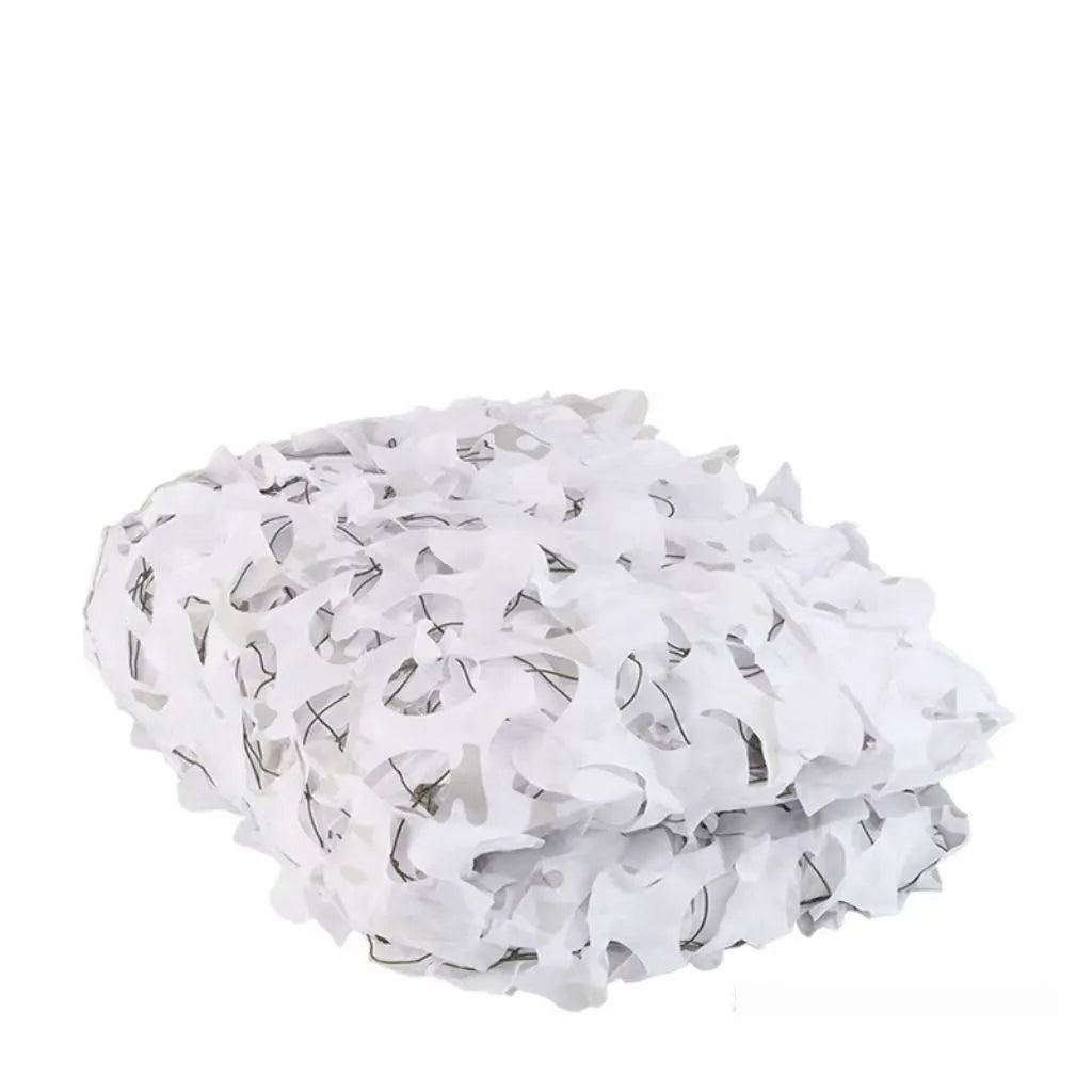 Green camouflage cover net set showing multiple pattern options for different environments