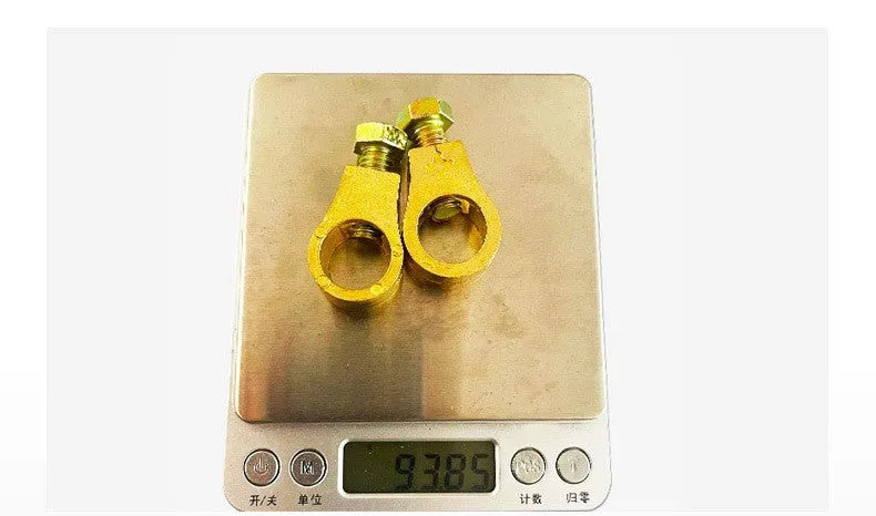 Copper automotive battery terminal clamp for car electrical connections