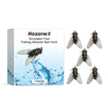 Five small, soft silicone and TPR biomimetic insect lures for fly fishing, each measuring 1.5cm.