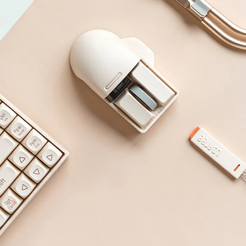 Xiaoqiao wireless computer mouse with 7 buttons and four-way roller in standard 100-120mm ergonomic design