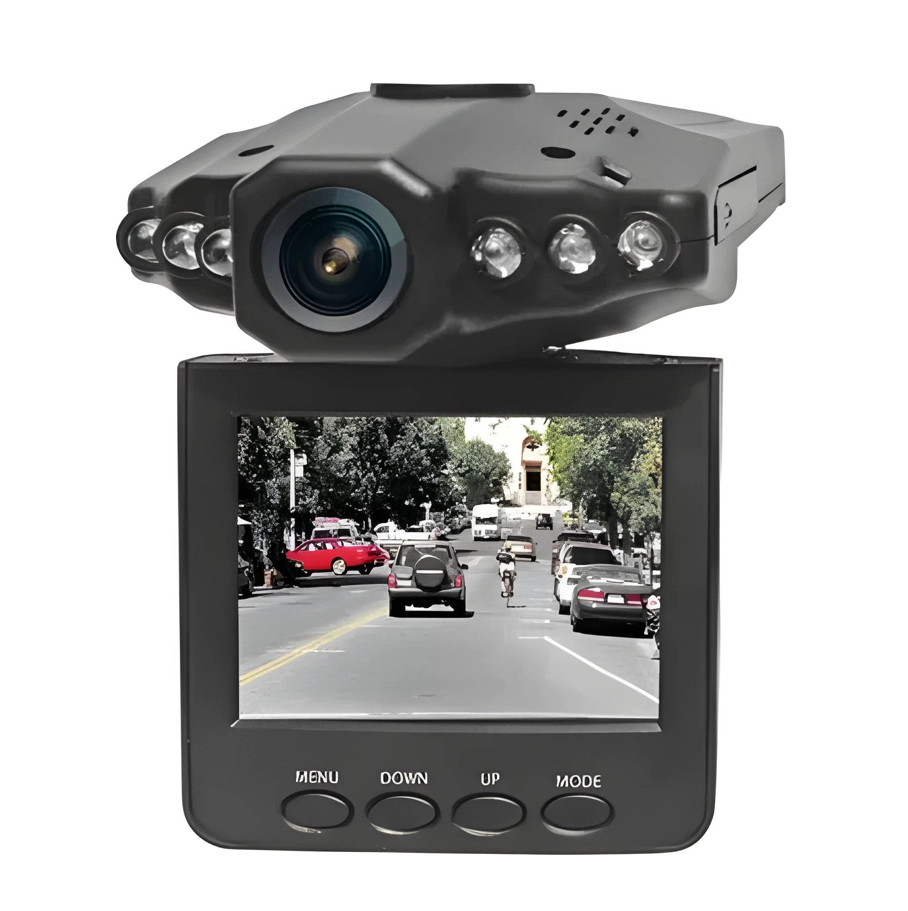 H198 HD car dashboard camera DVR recorder with screen and infrared lights