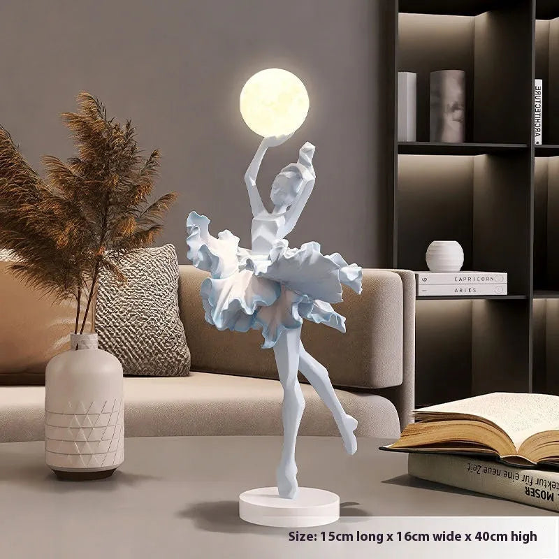 Art girl atmosphere small night lamp ornament in simple modern style with USB charging