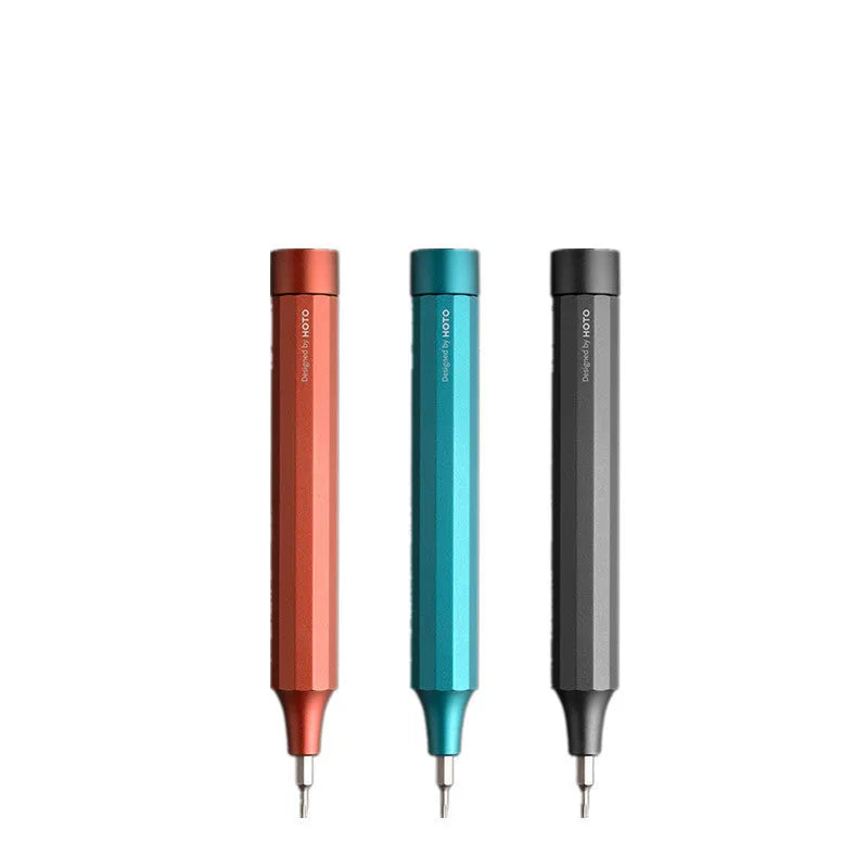Black, green, or red 24-in-1 aluminium repair screwdriver set with magnetic bit storage.