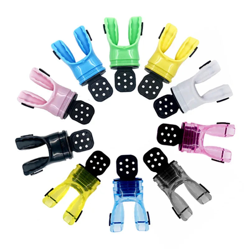 Plastic free edible silicone diving mouthpiece measuring 110mm in various colours.