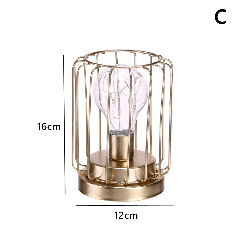 Geometric iron decorative light ornament with electroplated finish in Nordic style for home decoration