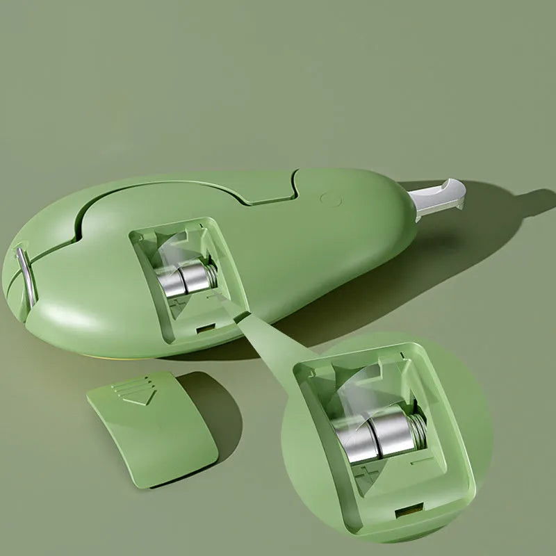 Professional LED pet nail clipper for small dogs and cats in green, pink, and white colour options