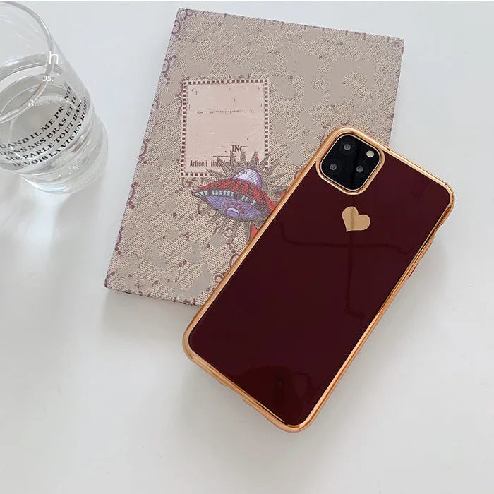 Simple solid colour TPU phone case for iPhone in blue, shown on a phone.