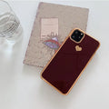 Simple solid colour TPU phone case for iPhone in blue, shown on a phone.
