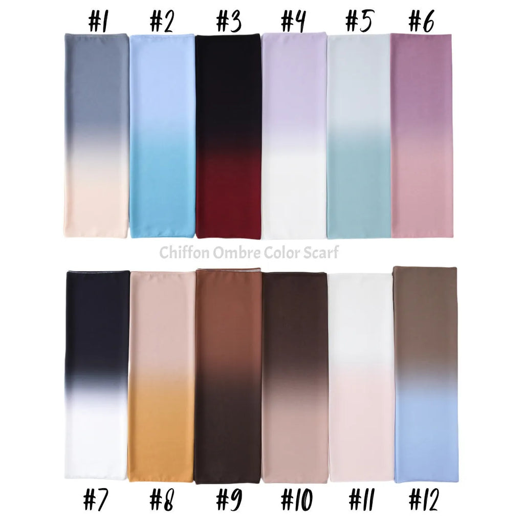Lightweight chiffon bubble towel texture scarf for women in a summer colour, showing its length.