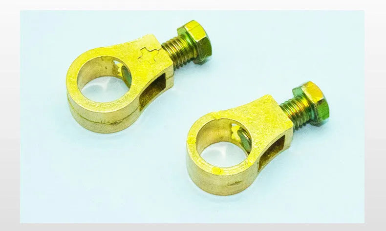 Copper automotive battery terminal clamp for car electrical connections