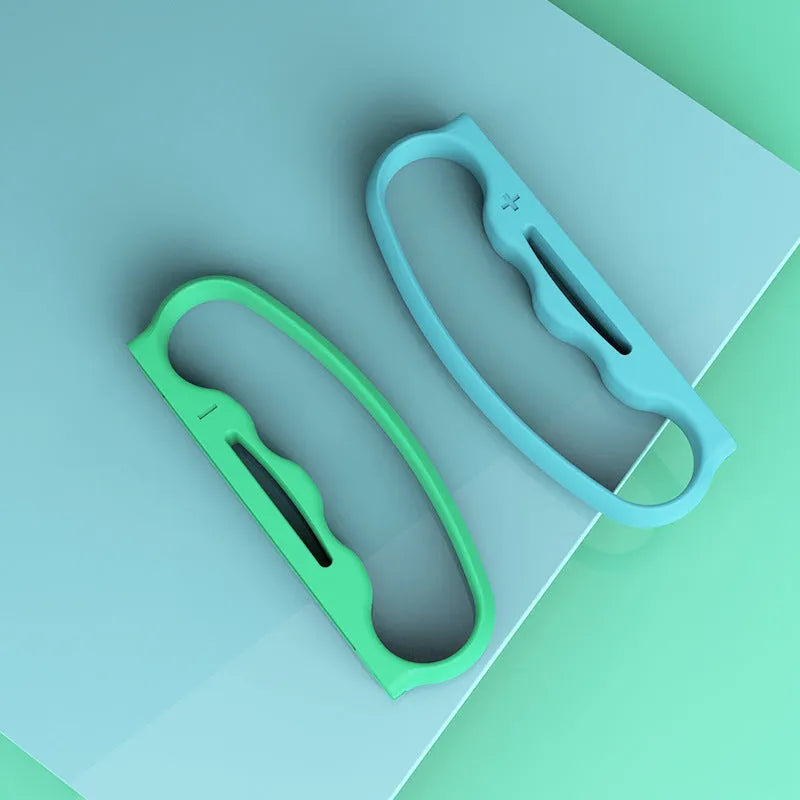Joy-Con controller grips with hand rope loops for boxing games in AVS material