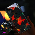 Xpress 14 tempered glass phone case with incoming light feature for iPhone models showing Lightning Rhombus design