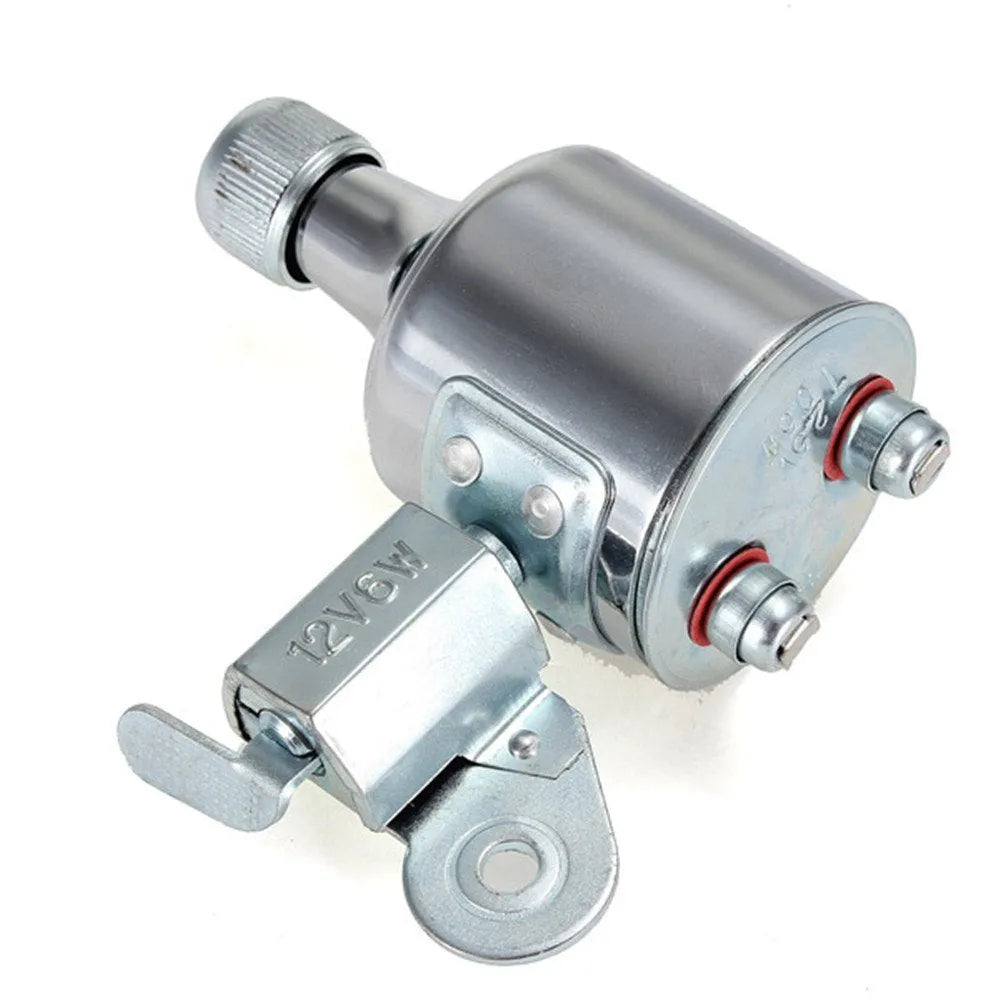 Silver bicycle dynamo light kit with generator head for friction drive mounting on bicycle frame