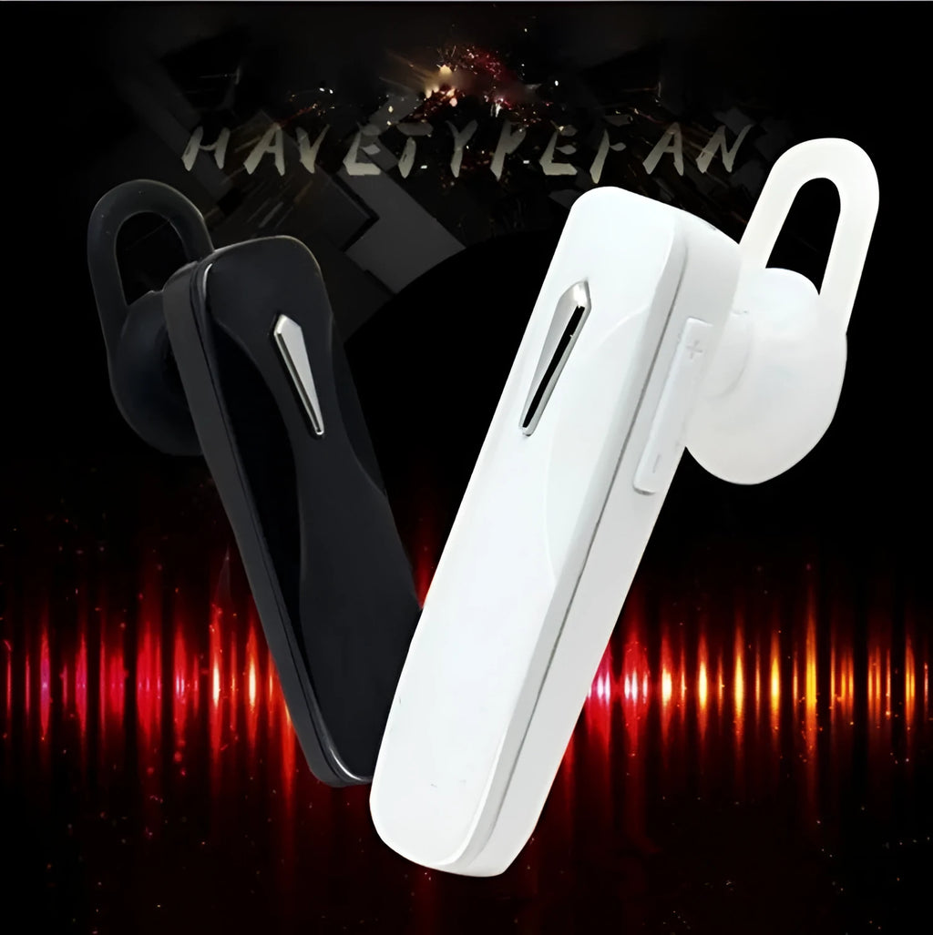 M163 black and white Bluetooth car headset for hands-free calling and music control
