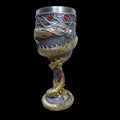 Personalised Chinese dragon 3D design red wine glass with stainless steel and resin construction