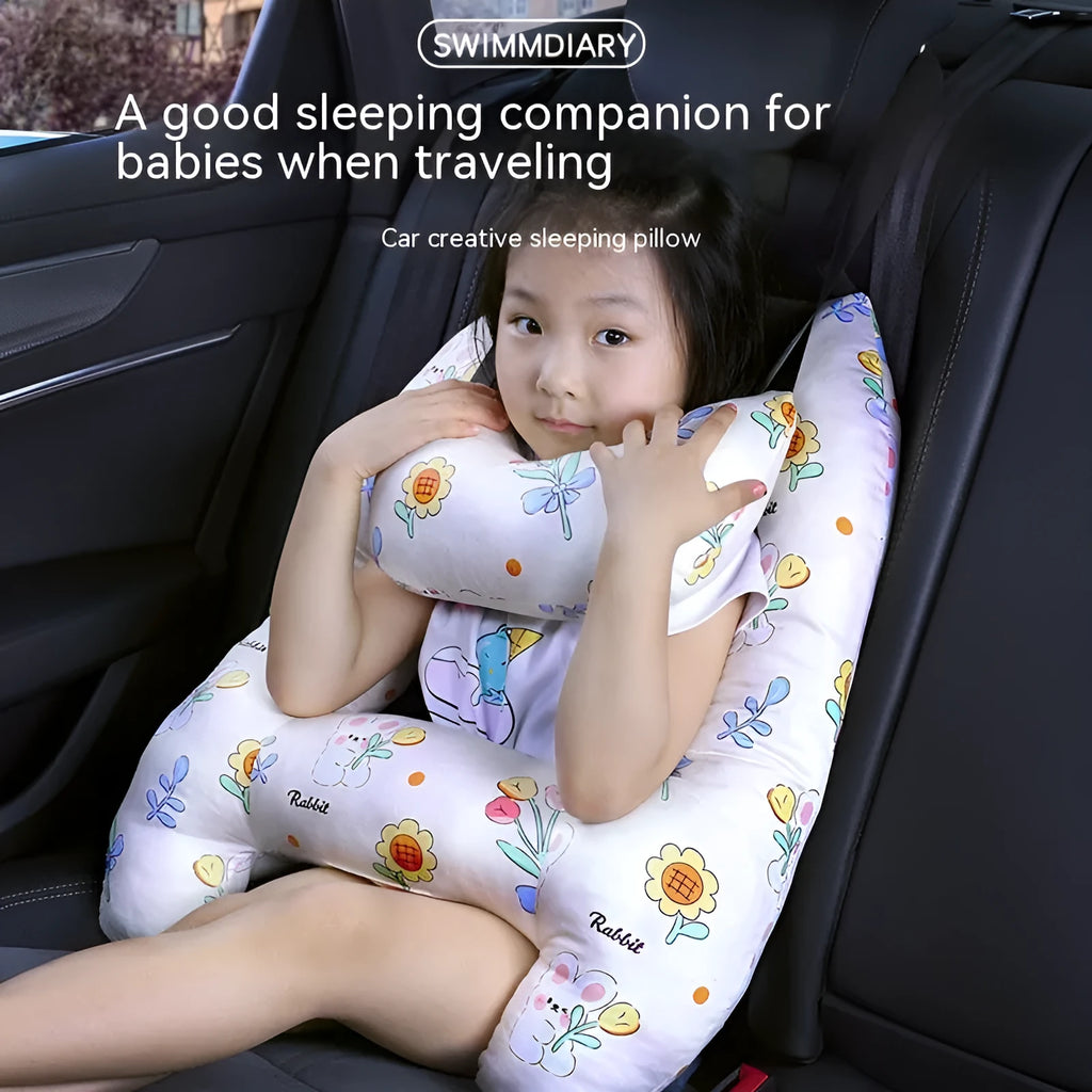 55x70cm rectangular car headrest pillow with printed character design options.