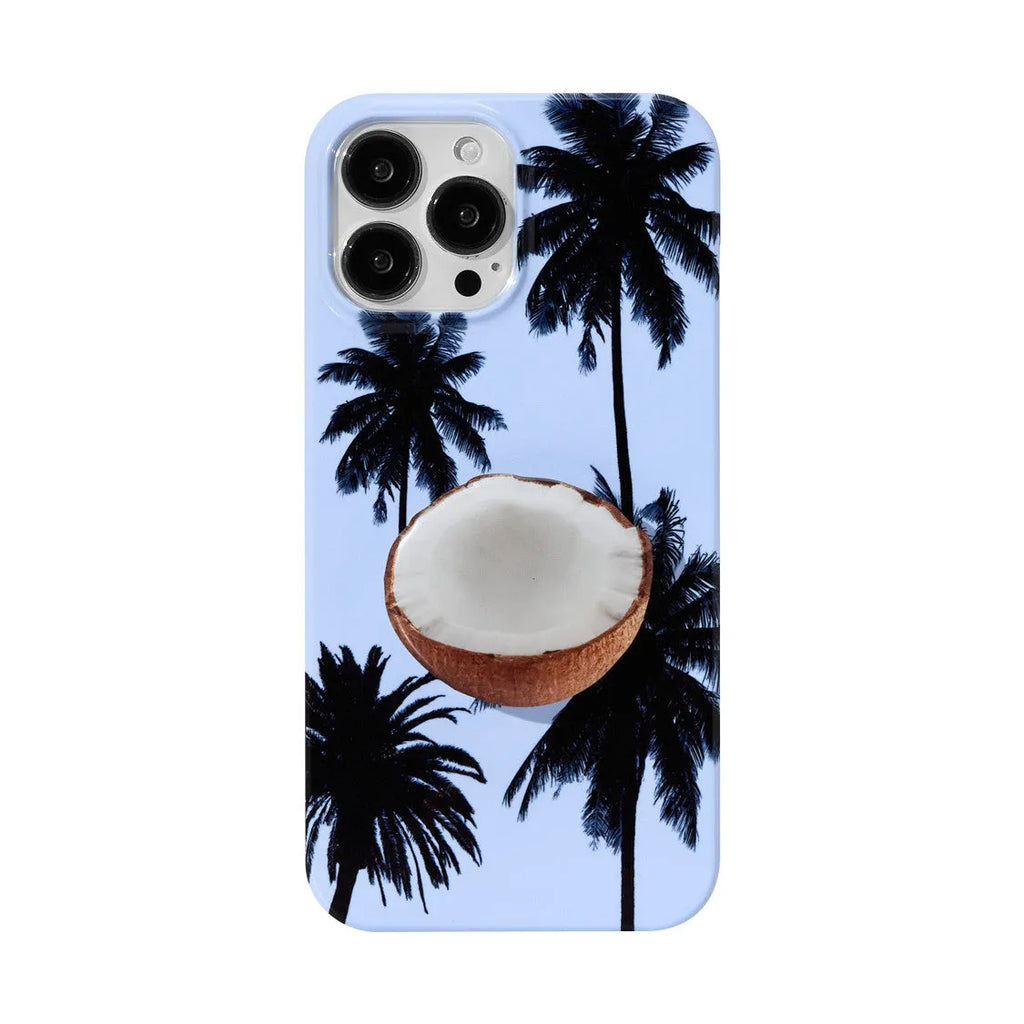 Original Summer Coconut TPU protective phone case for iPhone, shown in bracket combination style.