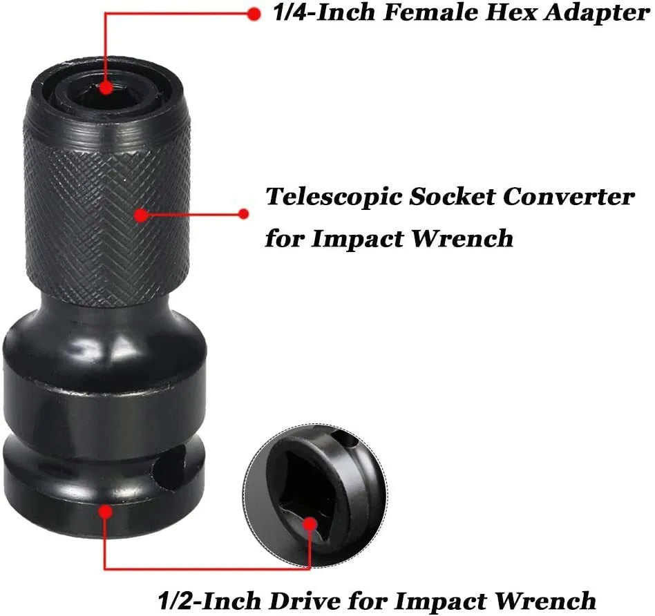 No. 45 steel scaling bit holder adapter with telescopic sleeve and O-ring bolt mechanism