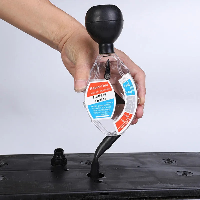 Suction electrolyte hydrometer for lead acid battery specific gravity testing with ABS construction