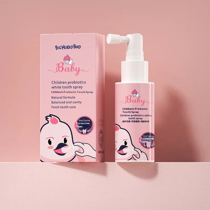 Children's probiotic oral care spray bottle with 40ml capacity for cavity protection
