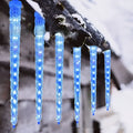 Ice cone shaped meteor shower solar festoon lamp for outdoor garden decoration