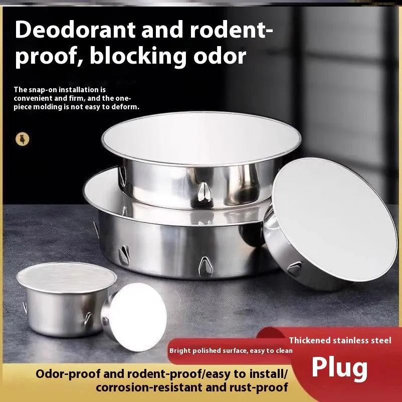 Stainless steel floor drain deodorant seal cover with modern design
