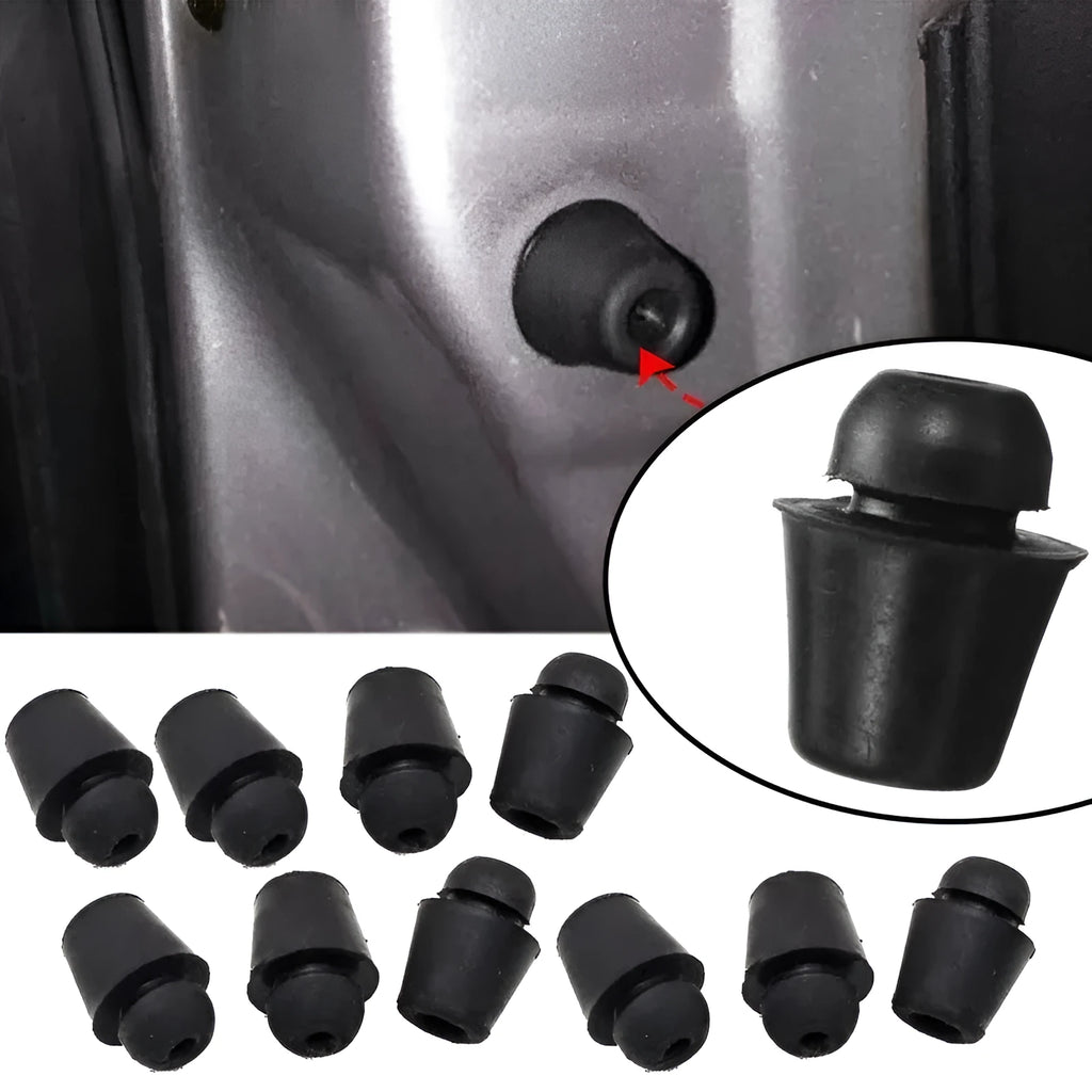 10-pack of X16 coloured rubber automobile buckle dampers for shock absorption.