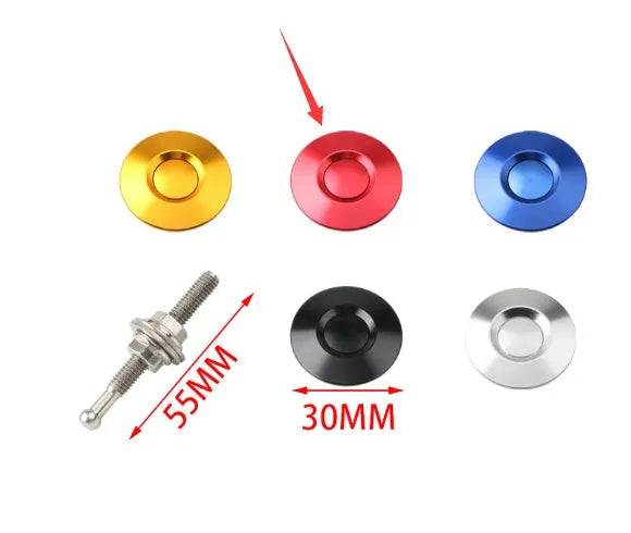 30mm diameter aluminium alloy engine cover lock with button head for modified vehicles