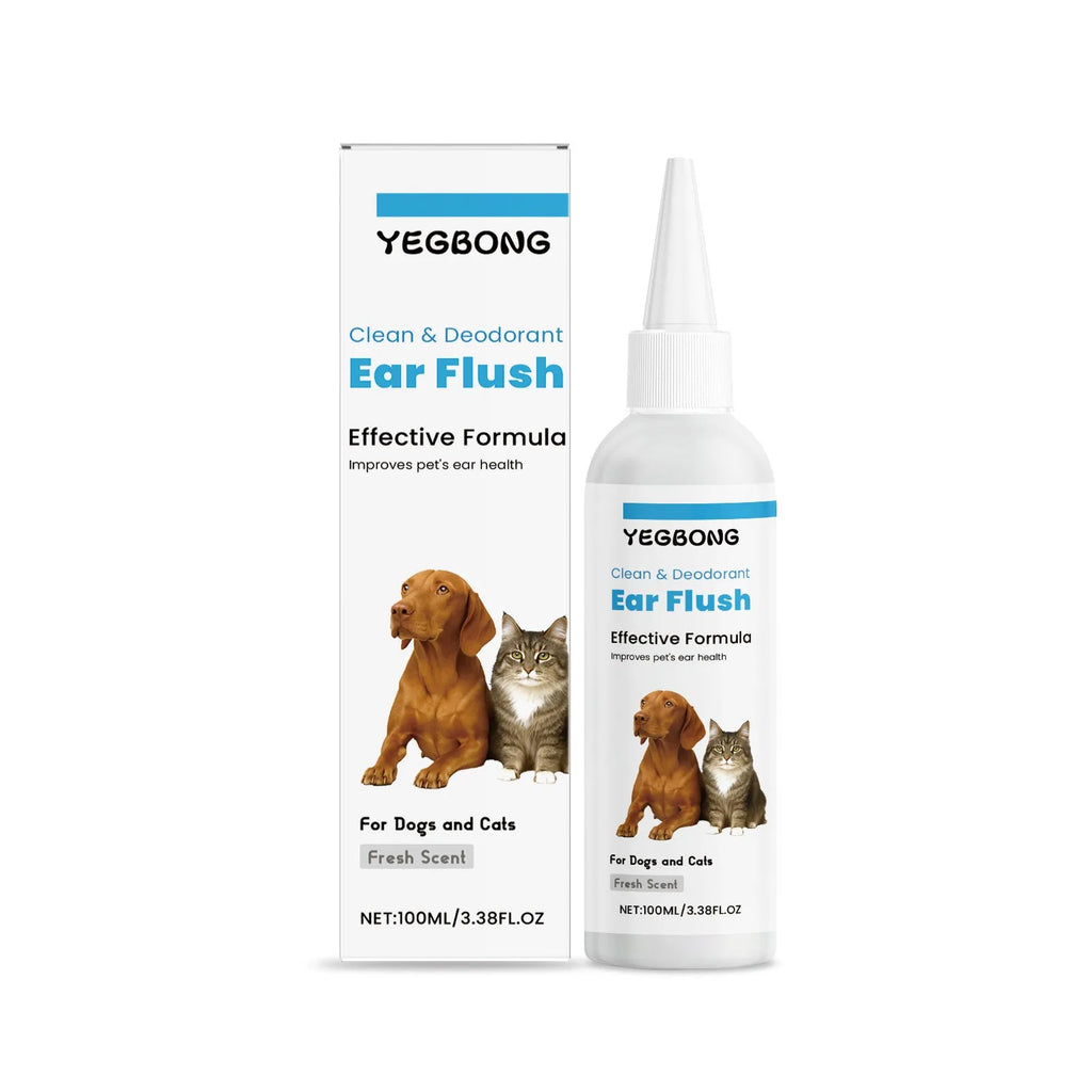 100ml bottle of pet ear cleaner for dogs and cats for gentle earwax removal