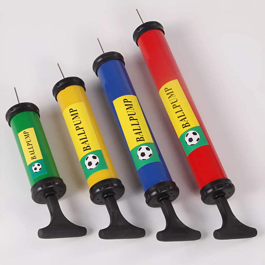 Mixed colour plastic manual hand pump for inflating sports balls and balloons