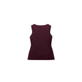 Dark red slim fit sleeveless sweater vest with gold buttons and a 3D pattern.