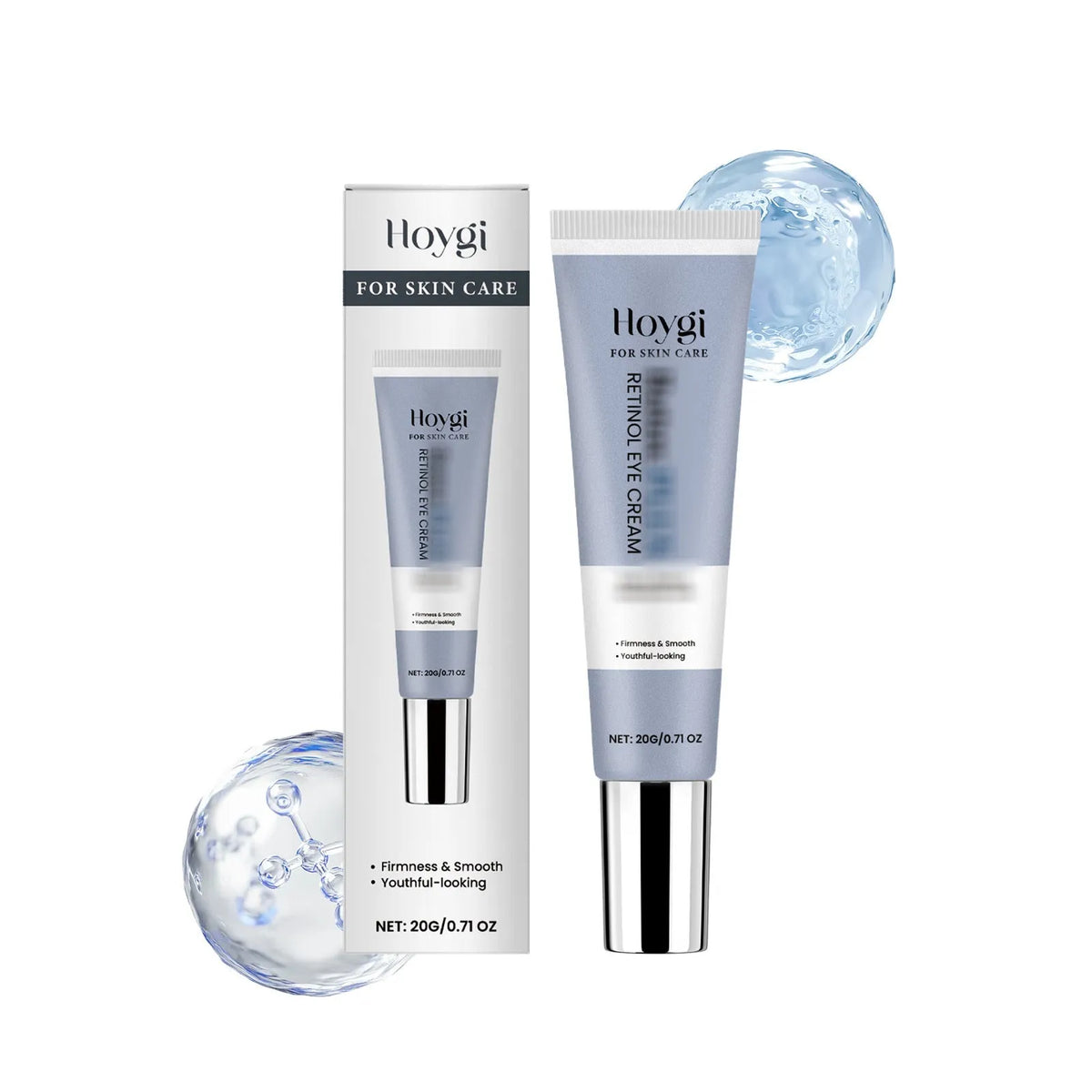 Retinol eye cream in 20g jar with 12.1cm packaging for moisturising the eye area