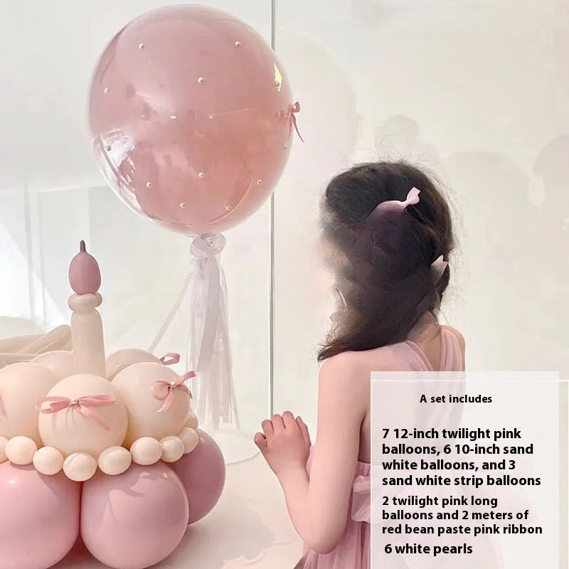 Balloon bouquet DIY kit for cake decoration with round balloons and ten style options