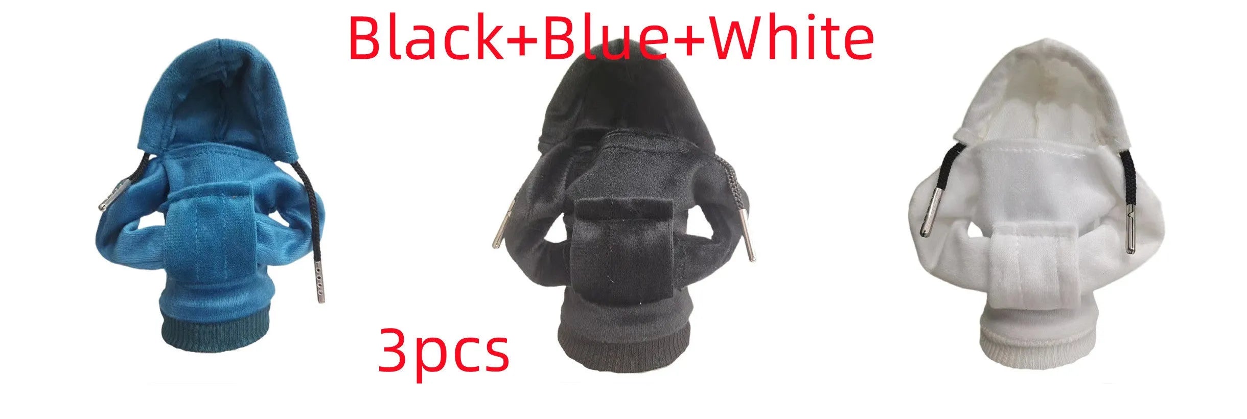 Cloth gear shift knob hoodie cover measuring 13cm by 8cm for car interior protection.