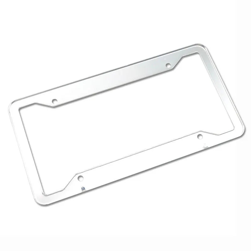 Stainless steel aluminium alloy licence plate frame in black, grey, silver and steel finishes