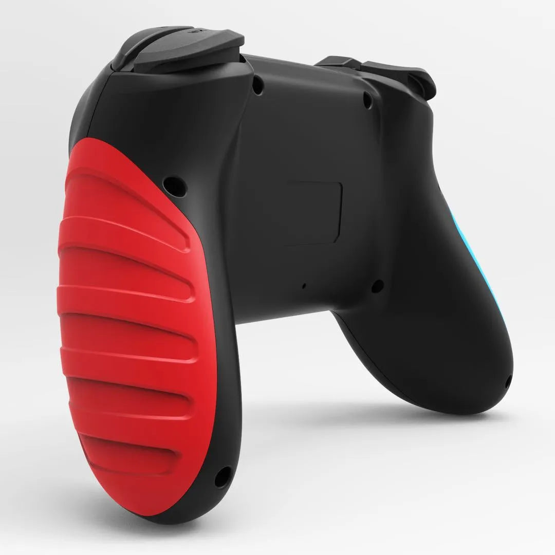Red and blue wireless Bluetooth gamepad for Nintendo Switch and PC, model STK-7032SN.
