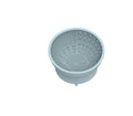 Cyan silicone dog lick mat bowl with textured surface and suction cup base