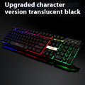 White mechanical gaming keyboard with glowing USB cable showing 104-key layout