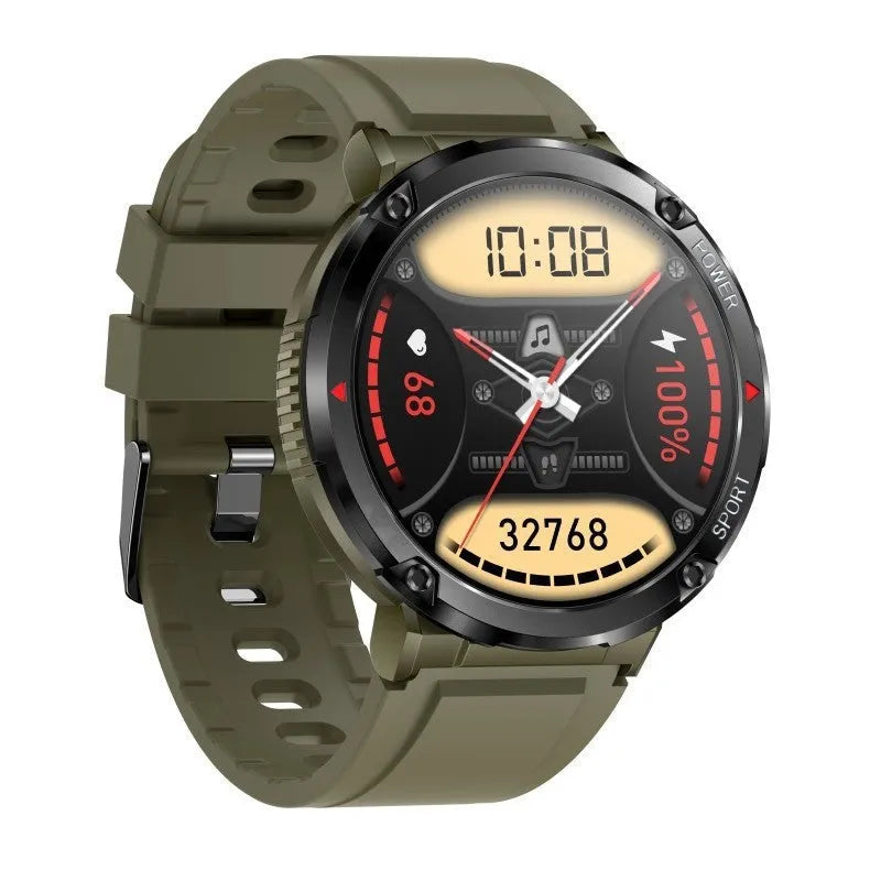 T30 Smart Watch in black with Bluetooth calling and health tracking on wrist.