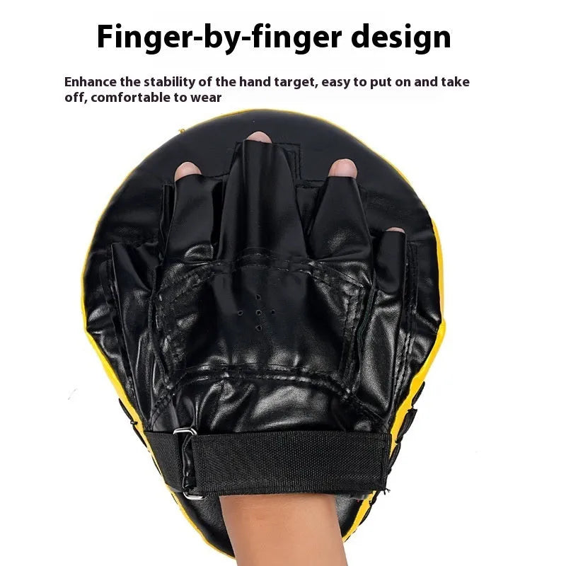 PU boxing target punch mitts for Sanda and Muay Thai training in multiple colour combinations