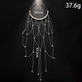 Gold and silver electroplated pearl hair chain with dangling tassels for women's hairstyles