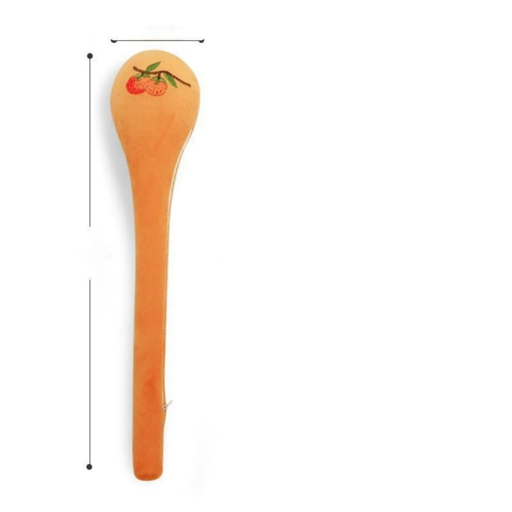 48 cm back pounding percussion massage stick with zipper style and meridian flap persimmon pattern