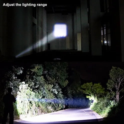 Black aluminium alloy telescopic LED flashlight with pen design and carrying clip