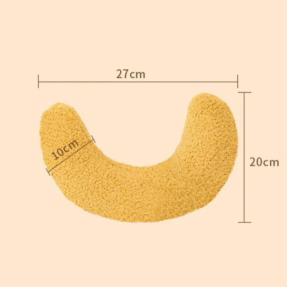 U-shaped cat pillow with adjustable collar in blue colour